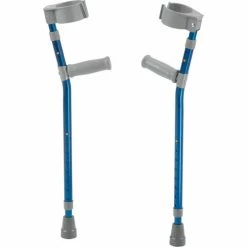 Drive Medical Pediatric Forearm Crutches, Medium, Knight Blue, Pair -Wheelchairs & Physical Aids shop DML FC200 2GB