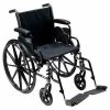 Drive Medical 20" Cruiser III Wheelchair, Flip Back Detachable Desk Arms, Swing-away Footrests