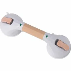 Drive Medical RTL13083 Suction Cup Grab Bar, 12"L, White and Beige