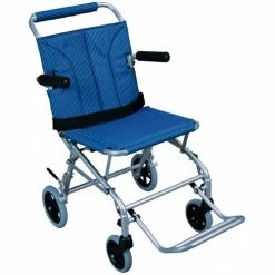 Drive Medical Super Light Folding Transport Chair with Carry Bag and Flip-Back Arms