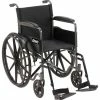 Drive Medical Silver Sport 1 Wheelchair with Full Arms and Swing-away Footrests, 18" Seat