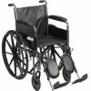 Drive Medical Silver Sport 2 Wheelchair, Detachable Full Arms, Elevating Leg Rests, 16" Seat