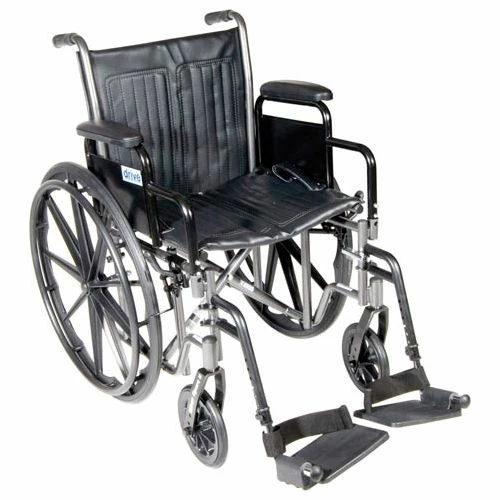 Drive Medical Silver Sport 2 Wheelchair With Detachable Desk Arms & Swing-Away Footrests, 20" Seat 1 Drive Medical Silver Sport 2 Wheelchair With Detachable Desk Arms & Swing-Away Footrests, 20" Seat