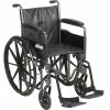 Drive Medical Silver Sport 2 Wheelchair, Detachable Full Arms, Swing Away Footrests, 20" Seat