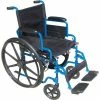 Drive Medical 16" Blue Streak Wheelchair, Flip Back Desk Arms, Swing-away Footrests