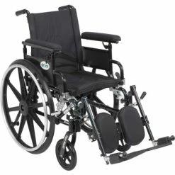 Drive Medical 16" Viper Plus GT Wheelchair, Flip Back Detachable Adjustable Full Arms, Elevating Legrests
