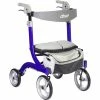 Drive Medical Nitro DLX Euro Style Walker Rollator RTL10266BL-HS, Sleek Blue