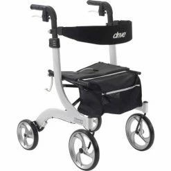 Drive Medical Nitro Euro Style Walker Rollator RTL10266WT, White