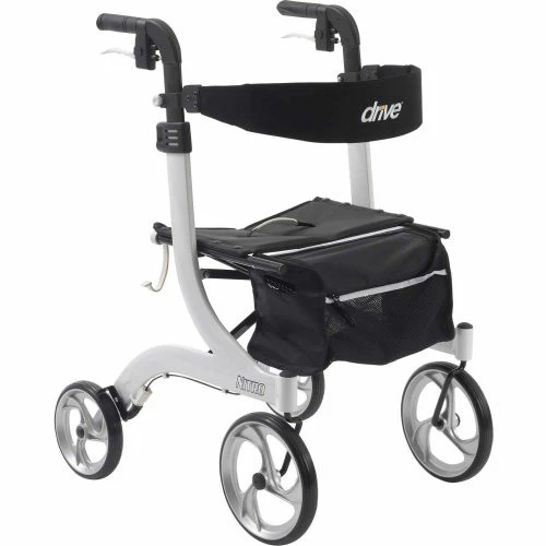 Drive Medical Nitro Euro Style Walker Rollator RTL10266WT, White 1 Drive Medical Nitro Euro Style Walker Rollator RTL10266WT, White