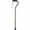 Drive Medical Offset Handle Walking Cane RTL10307, Aluminum, Foam Grip, Bronze