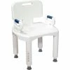 Drive Medical Bath Bench RTL12505, With Back & Arms
