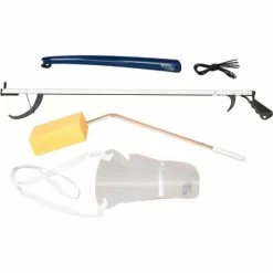 Drive Medical Hip Kit RTL9506, Long-Handled Sponge, Stocking Aid, 32" Reacher, Shoe Horn, Shoe Laces