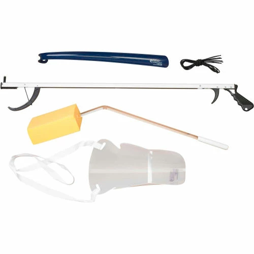 Drive Medical Hip Kit RTL9506, Long-Handled Sponge, Stocking Aid, 32" Reacher, Shoe Horn, Shoe Laces 1 Drive Medical Hip Kit RTL9506, Long-Handled Sponge, Stocking Aid, 32" Reacher, Shoe Horn, Shoe Laces