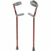 Drive Medical Pediatric Forearm Crutches, Small, Castle Red, Pair