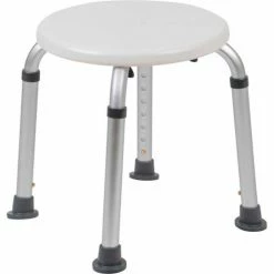 Flash Furniture Hercules Series Adjustable Height Bath Stool, 12.75" Dia. Seat, 14.25"-21"H, White 25 Flash Furniture Hercules Series Adjustable Height Bath Stool, 12.75" Dia. Seat, 14.25"-21"H, White -Wheelchairs & Physical Aids shop FHF DC HY3400L WH GG
