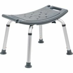 Flash Furniture Hercules Series Adjustable Height Bath Stool, 20" x 12" Seat, 14.5"-21.5"H, Gray -Wheelchairs & Physical Aids shop FHF DC HY3410L GRY GG