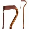 DMI Deluxe Lightweight Adjustable Walking Cane w/Soft Foam Offset Hand Grip, Slip Resistance, Bronze
