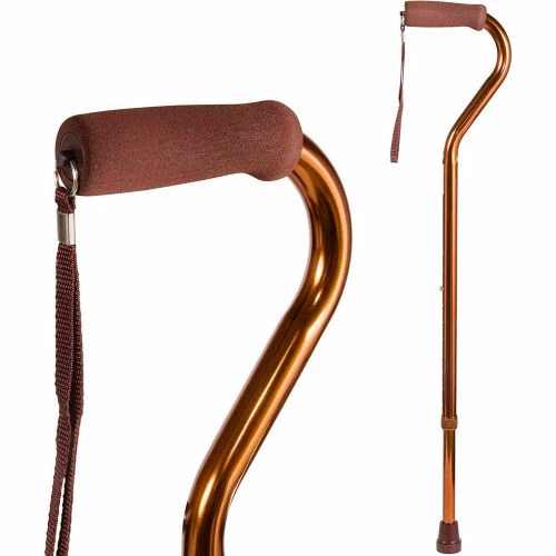 DMI Deluxe Lightweight Adjustable Walking Cane w/Soft Foam Offset Hand Grip, Slip Resistance, Bronze 1 DMI Deluxe Lightweight Adjustable Walking Cane w/Soft Foam Offset Hand Grip, Slip Resistance, Bronze