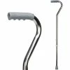 DMI Deluxe Lightweight Adjustable Walking Cane with Offset Hand Grip, Slip Resistnace, Silver