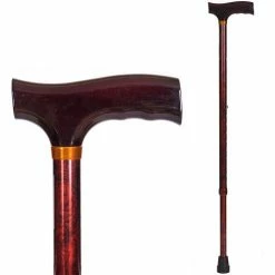 DMI Duro-Med Briggs Healthcare Lightweight Aluminum Adjustable Walking Cane, Woodgrain