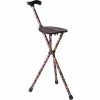 Switch Sticks Folding Walking Cane and Walking Stick with Seat, 220 pounds capacity, Bubbles