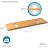DMI Wooden Slide Transfer Board, 440 lb Capacity , 30 x 8 x 1, 2 Cut Out Handles