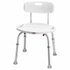 Carex® Adjustable Bath & Shower Seat with Back, 300 lbs. Capacity, White
