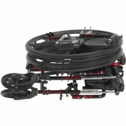 Drive Medical Rebel Wheelchair with Removable Desk Arms, Swing-away Footrests, 18" Seat, Red Frame -Wheelchairs & Physical Aids shop RTLREB18DDA SF B