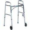 Dynarex Two Button Folding Walker W/ 5" Wheels, Junior Size, 350 lb., Pack of 4