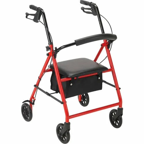 Dynarex DynaGo Advantage Rollator, Red 1 Dynarex DynaGo Advantage Rollator, Red