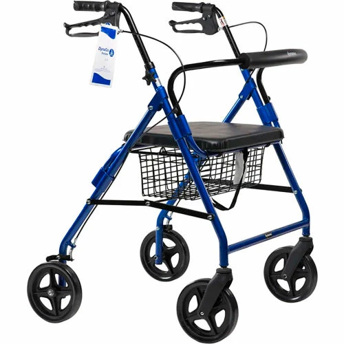 Dynarex DynaGo HD Bariatric Rollator, 400 lbs. Capacity, Blue 1 Dynarex DynaGo HD Bariatric Rollator, 400 lbs. Capacity, Blue