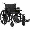 Dynarex DynaRide Wheelchair, Elevating Legrest & Detachable Desk Arm, 24"W Seat