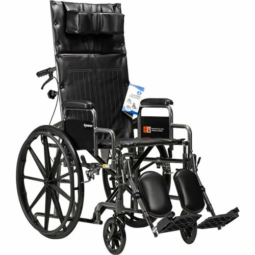 Dynarex DynaRide Reclining Wheelchair, Elevating Legrest & Detachable Desk Arm, 18" Seat 1 Dynarex DynaRide Reclining Wheelchair, Elevating Legrest & Detachable Desk Arm, 18" Seat