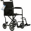 Dynarex DynaRide Transport Wheelchair, Swing Away Foot Rest & Fixed Full Arm, 17"W Seat