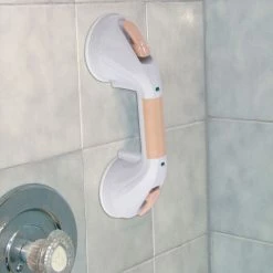 Drive Medical RTL13083 Suction Cup Grab Bar, 12"L, White and Beige -Wheelchairs & Physical Aids shop rtl13083 4